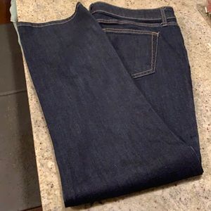 St John’s Bay blue jeans, straight leg.